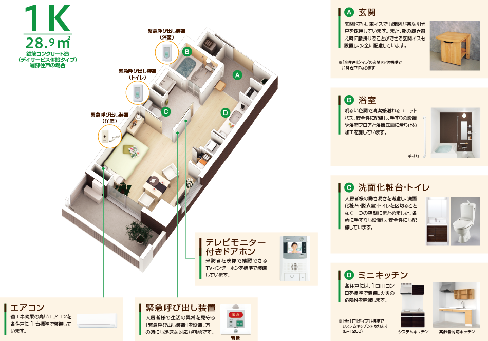 高品質な住宅設備機器で高齢者の生活を優しく安全にサポート