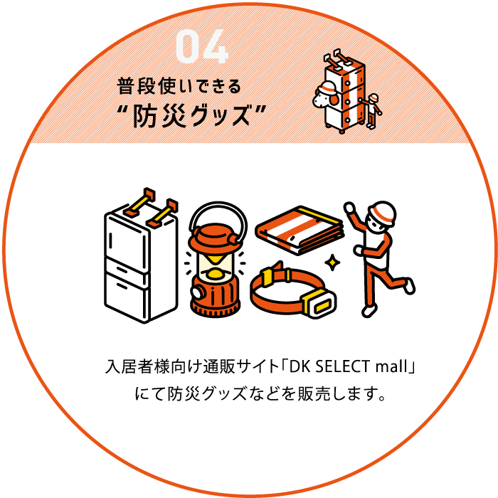 ４．生き抜く知恵を伝える“コンテンツ”大東建託アプリによる地域の防災情報を発信しています。